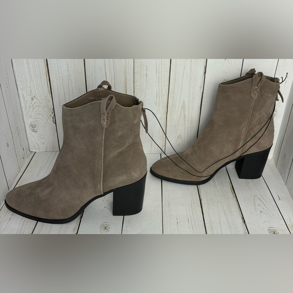 NEW Mia Rhys Bootie Boot Block Heel Autumn Neutral Sz 11 Taupe - Picture 5 of 7